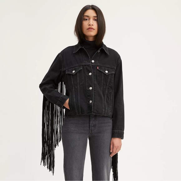 Levi's Jackets & Blazers - Levi’s Ex-Boyfriend Fringe Trucker Jacket (Large)